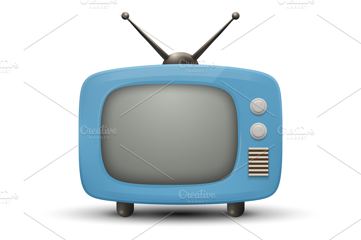 Retro TV Vector Illustrations, an Object Graphic by Gomolach (Photo 7 of 9)