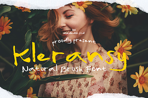 Kleransy Brush Font, a Handwritten Font by madeDeduk