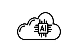 Artificial Intelligence Line Icon, an Icon by Pexelpy