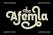 Afemla Font, a Sans Serif Font by Marvadesign (Thumbnail 1 of 10)