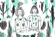 10 Cactus Patterns, a Pattern Graphic by Apolinarias Art (Thumbnail 2 of 9)