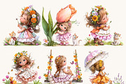 Cute LIttle Girl Gnome and Cat, a Person Illustration by Design Scotch (Thumbnail 2 of 8)