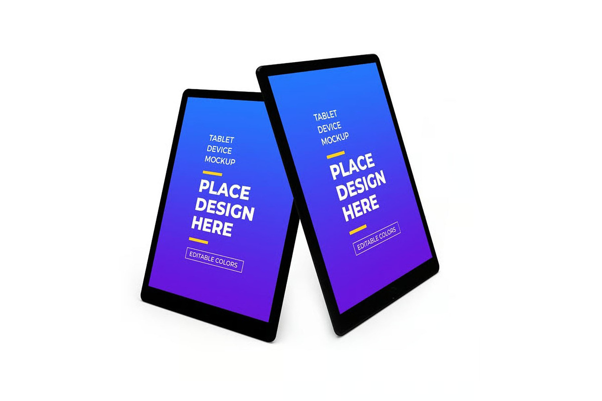 Tablet Device Mockup Template Set, an iPad Mockup by DesignRushMarket (Photo 5 of 11)