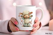 Whimsical Spring Sheep Clipart, an Illustration by Craft Nest (Thumbnail 8 of 11)