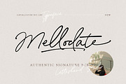 Mellodate - Signature Script, a Script Font by Letterhend Studio (Thumbnail 1 of 9)