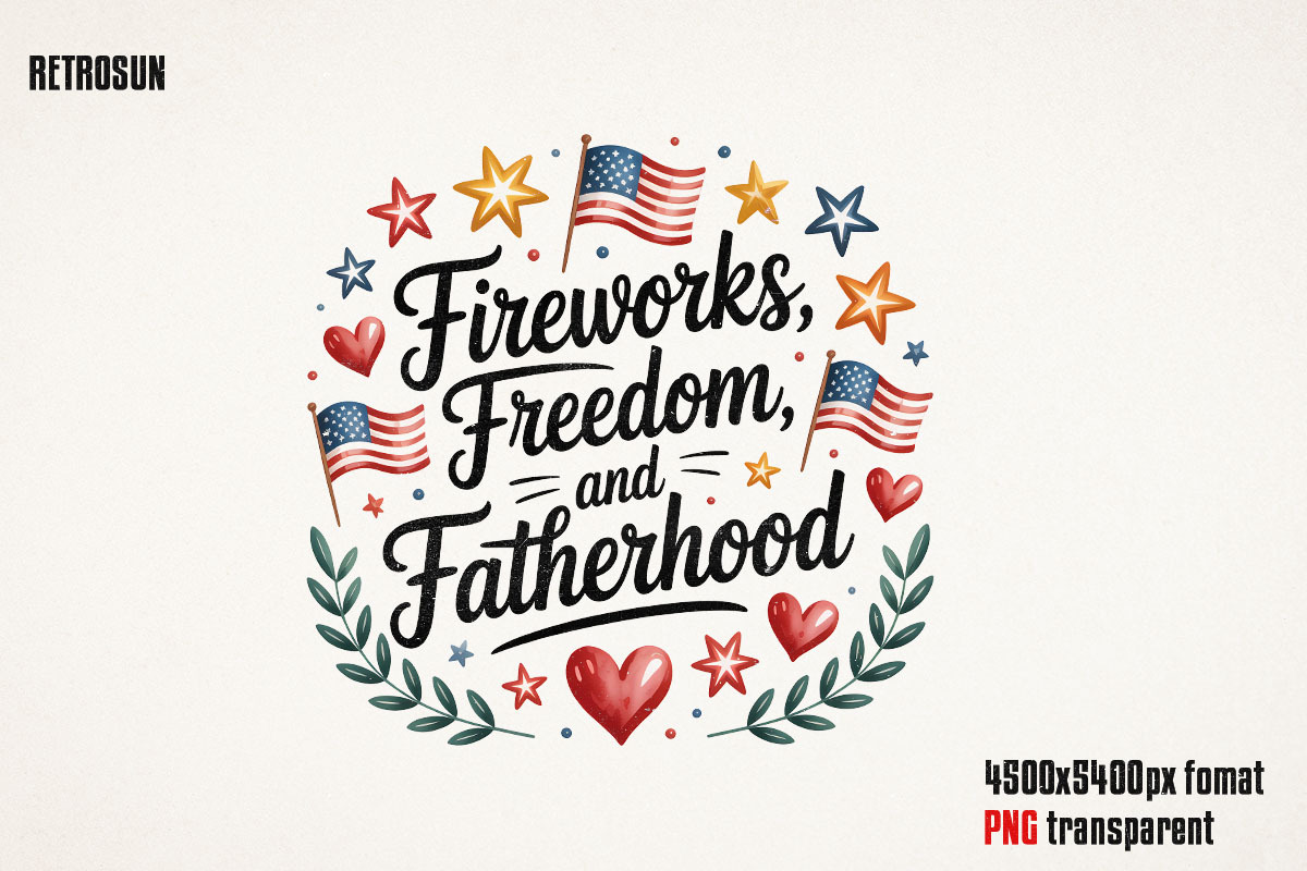 4th of July Father’s Day PNG Bundle, an Object Graphic by GlitterCraft (Photo 24 of 61)