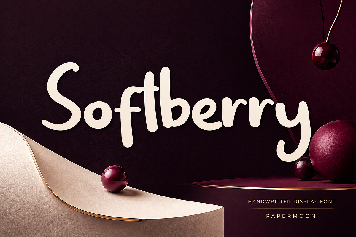 SoftBerry - Handwritten Brush Font, a Handwritten Font by PaperMoon (Photo 6 of 6)