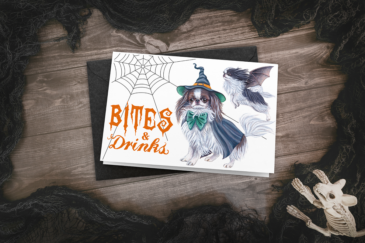 Halloween Japanese Chins Clipart, an Illustration by MariaOrtegaDigitals (Photo 4 of 6)
