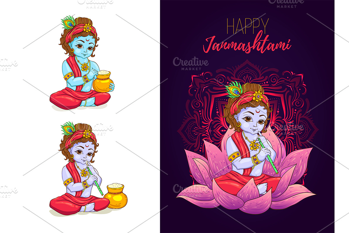 Little Krishna, Happy Janmashtami, an Illustration by Marysha Art (Photo 3 of 4)