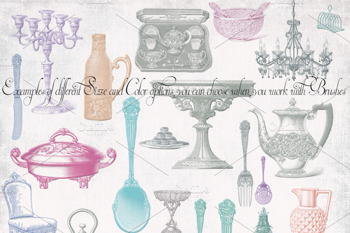 Vintage Culinary Photoshop Brush Set preview 4
