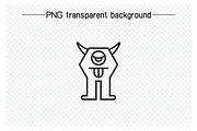 100 Cute Monster Character Icons Set, an Outline Icon by Designfour (Thumbnail 6 of 7)