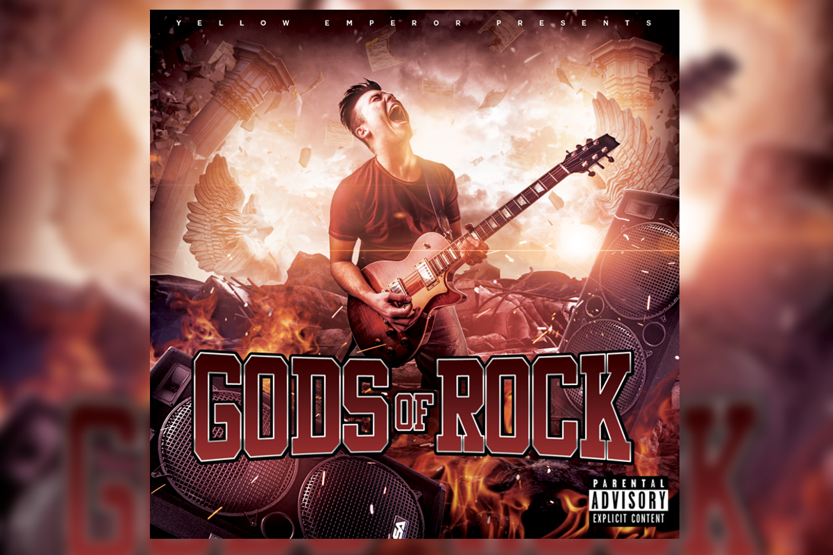 Mixtape Covers Art - Gods of Rock, a Poster Template by White Shadow Graphix