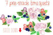 Watercolor Floral BUNDLE, an Illustration by WBS Design (Thumbnail 15 of 27)