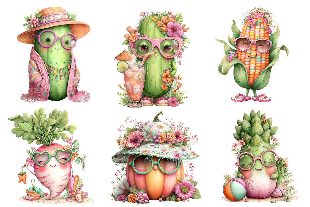 Summer Vegetables Clipart, an Illustration by Designworld (Photo 4 of 4)
