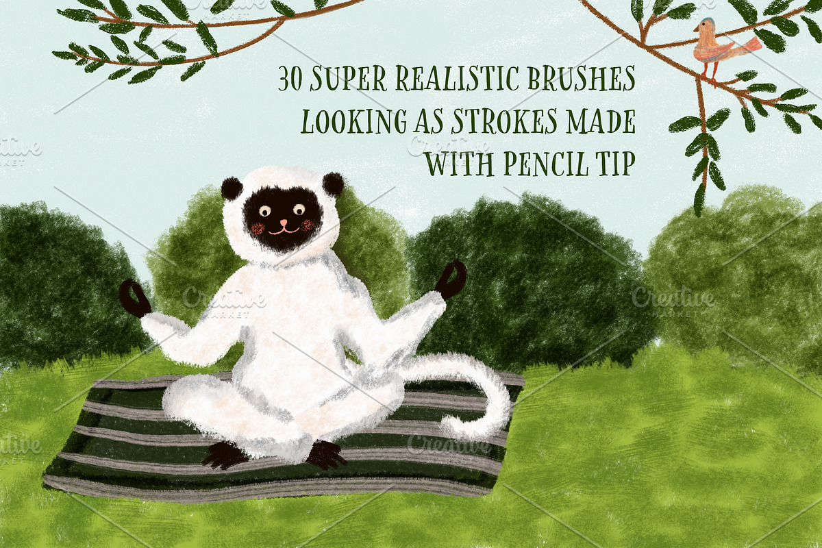 Wonderful Pencils for Procreate 5, a Brush Add-On by Biso Studio (Photo 2 of 4)