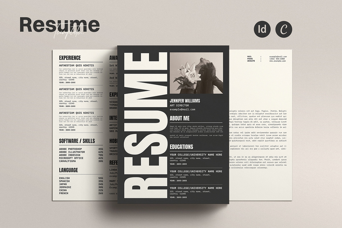 Resume - CV - Letter, a Resume Template by ArtisanaAura (Photo 1 of 5)