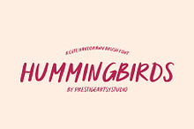 Hummingbirds A Cute Handwritten Font