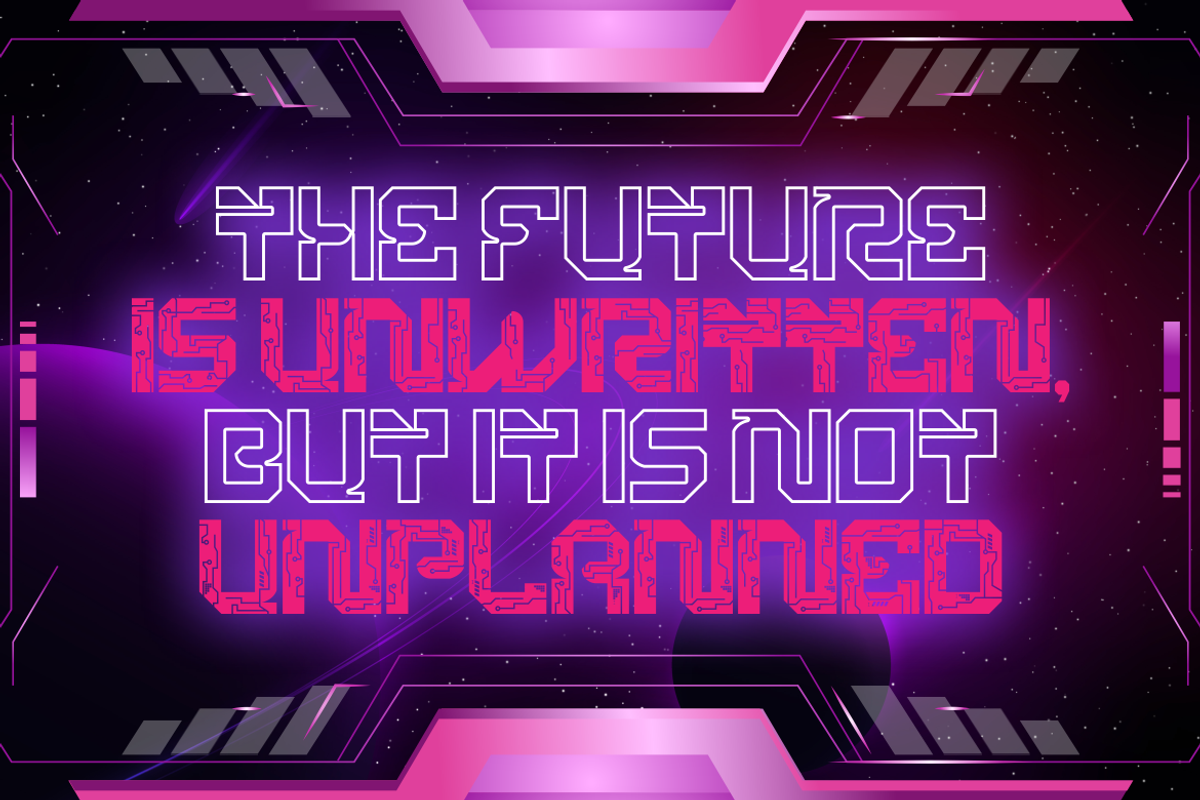 Cyber Crown - Cyberpunk Font, a Font by PutraCetol Studio (Photo 2 of 11)