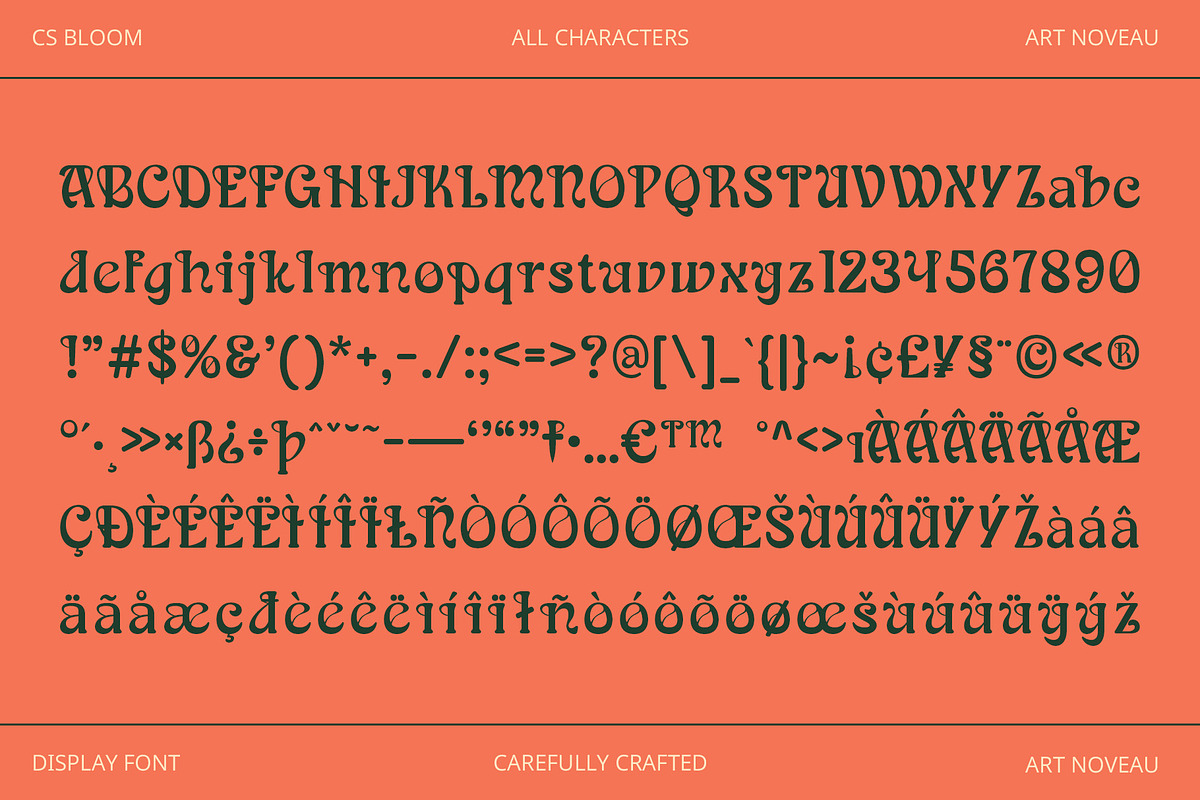 CS Bloom – Art Nouveau Font, a Serif Font by Craft Supply Co. (Photo 8 of 8)