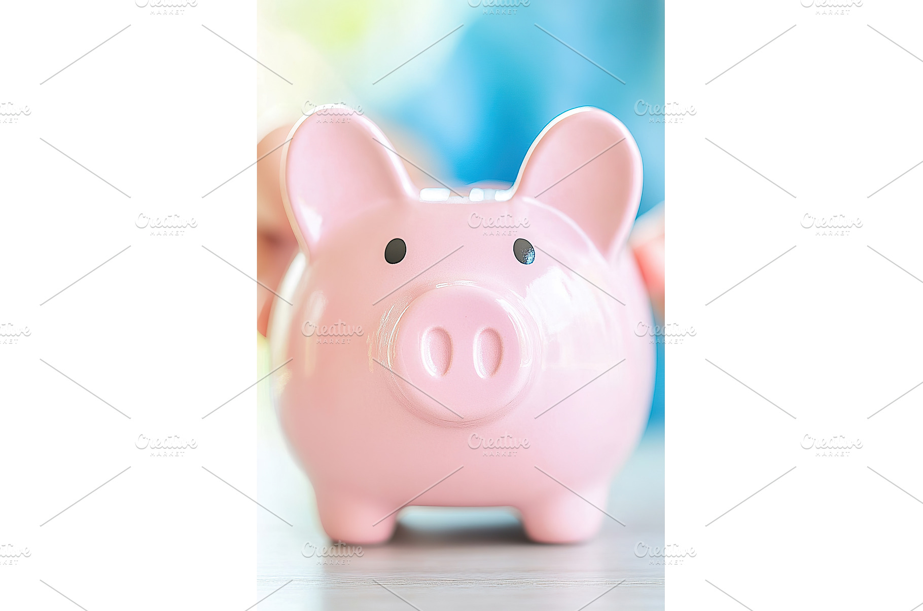Piggy bank on table showcasing, a Business Photo by Lermont51