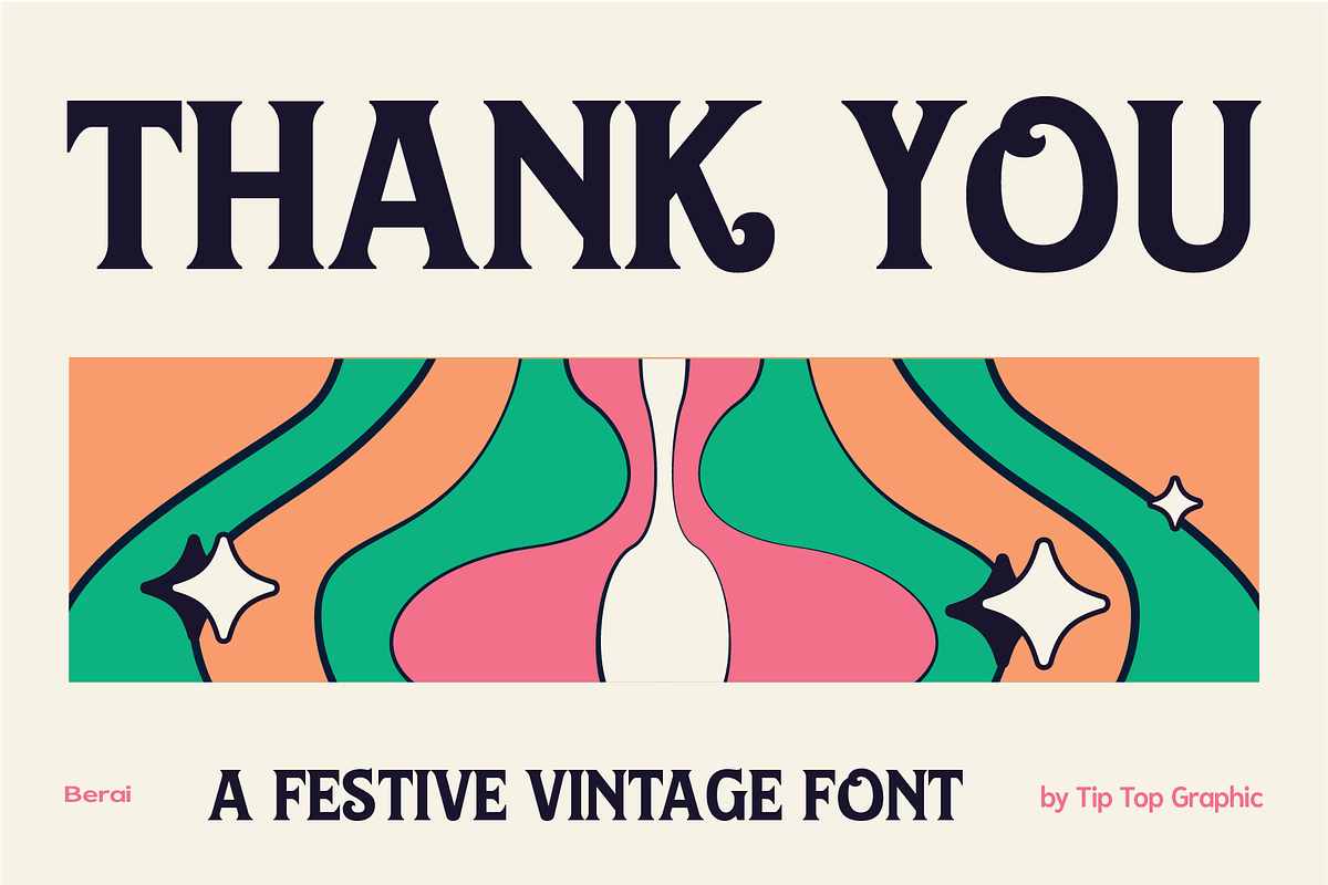 Berai – Festive Vintage Font, a Serif Font by Tiptop Graphic (Photo 9 of 9)