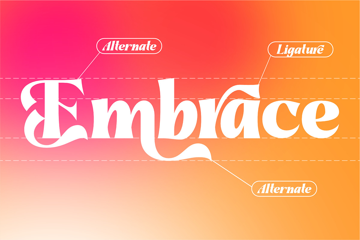 Embrace Kierdy - Serif Display Font, a Serif Font by Rishsketch (Photo 8 of 15)