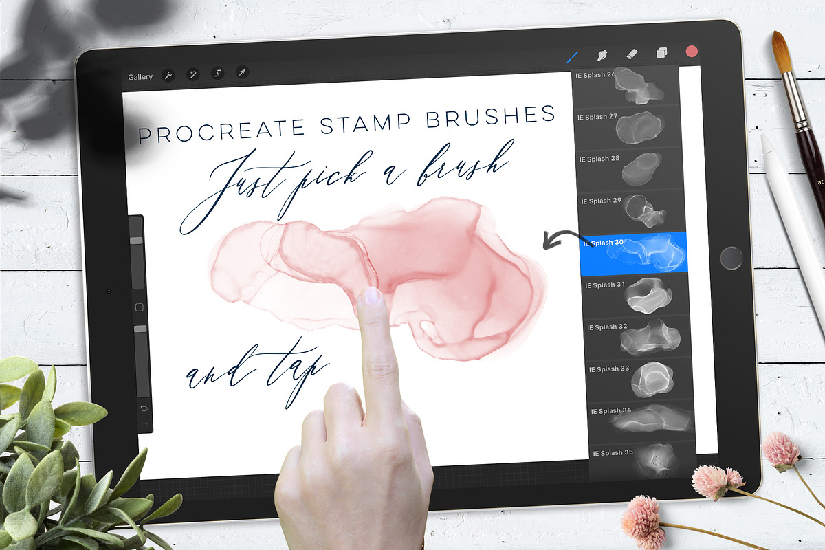 Inky Ethereal Procreate Stamps, a Brush Add-On by AJ Brushes (Photo 4 of 7)