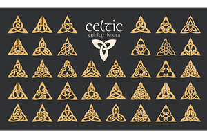 Vector Celtic Trinity Knot. 36 Items