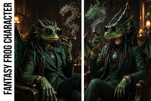 2 Fantasy Frog Character, an Animal Photo by Hamza067