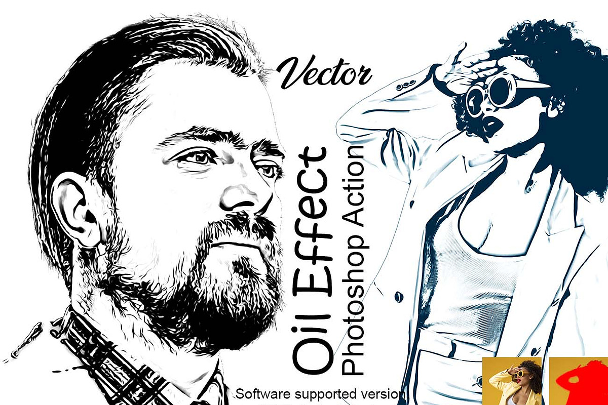 Oil Paint Effect Ps Action Bundle, an Action Add-On by Studio Retouch (Photo 9 of 21)