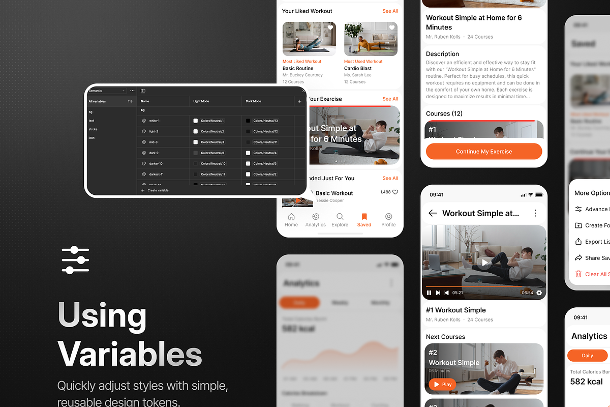 FitSpark - Workout Mobile App UI Kit, an UI Kit Template by Semusim Visual (Photo 6 of 8)
