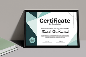 Certificate Design Layout, a Stationery Template by MightyDesign