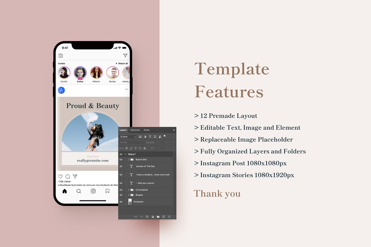 Helena - Instagram Post Template, a Social Media Template by MYDesign (Photo 5 of 5)