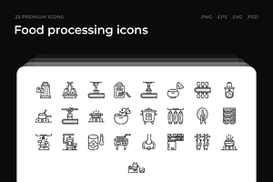 Food Processing Icons