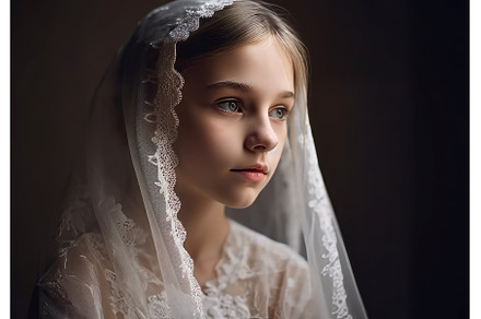 Girl wedding veil studio photo, a Person Photo by Ylivdesign