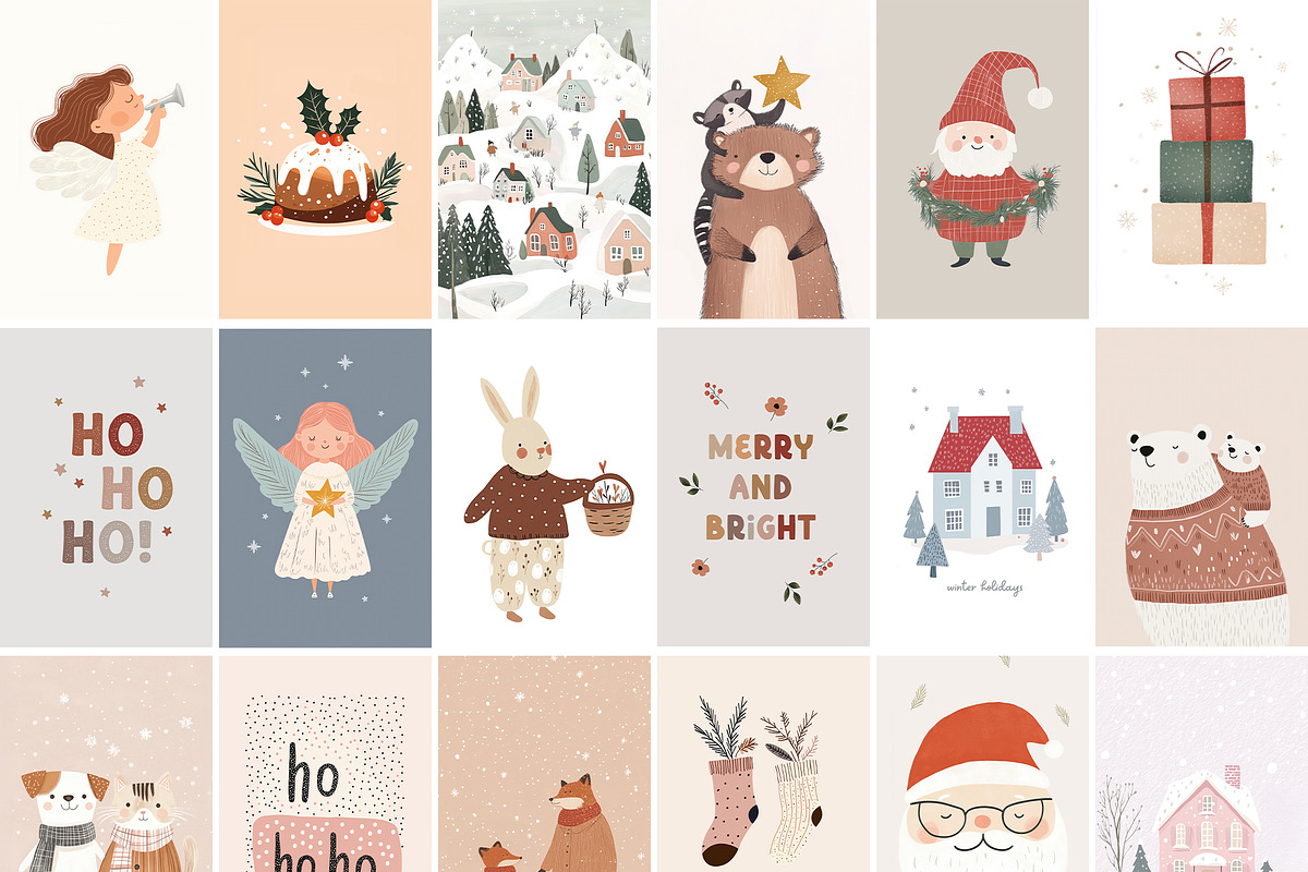 150 Christmas Kids Posters & Prints, a Background Graphic by Muse Artist (Photo 9 of 17)