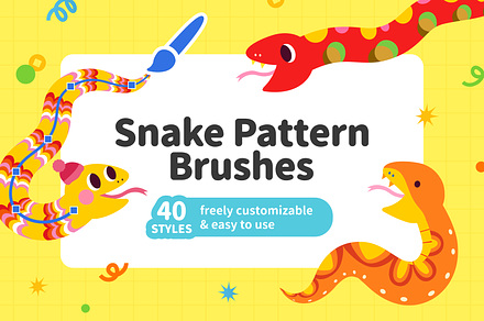 Cute Snake Pattern brushes