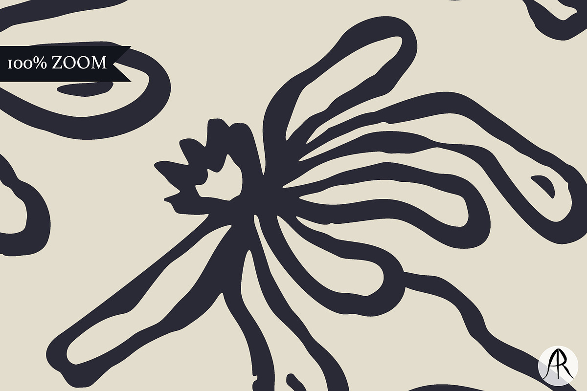 Abstract Ink Wash Floral Patterns, a Pattern Graphic by Rose Design (Photo 10 of 11)
