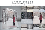 8 - Digital Backdrops - Snow Drops, an Object Graphic by DareToDream (Thumbnail 2 of 2)