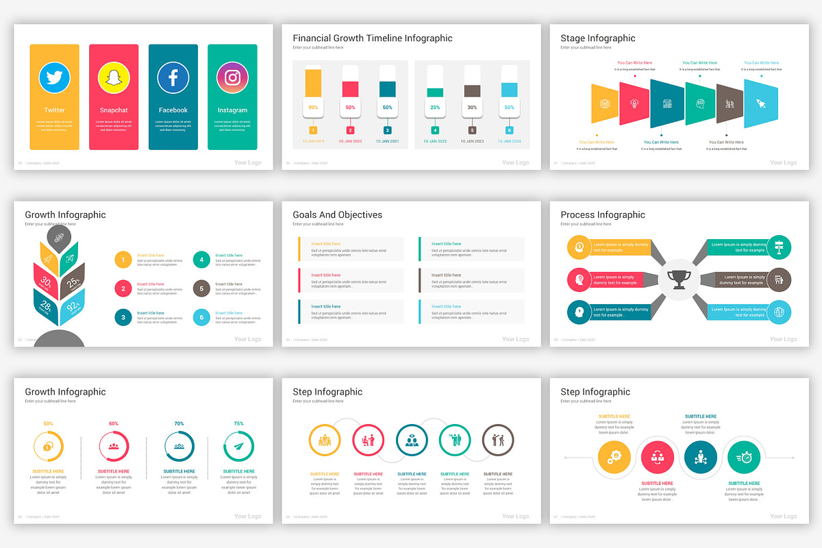 Business PowerPoint Infographics, a Presentation Template by SlideOne (Photo 8 of 17)