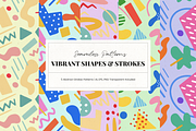 Vibrant Shapes & Strokes Patterns, a Pattern Graphic by Promo Graphics (Thumbnail 3 of 4)