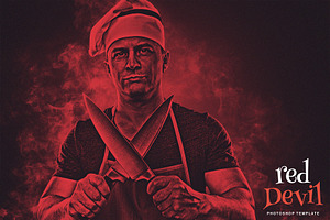 Red Devil PSD Photo Effect