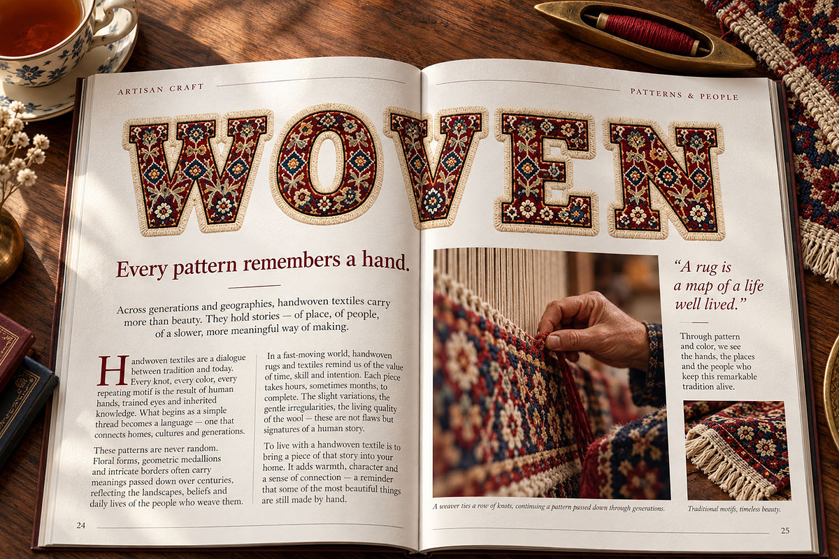Woven Carpet Font, a Serif Font by Handmadefont (Photo 5 of 15)