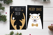 Christmas hipster cards, a Card Template by Paper Cards (Thumbnail 3 of 3)
