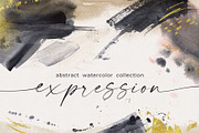 Abstract Watercolor Set. Expression, a Decorative Illustration by LeiaSW (Thumbnail 1 of 10)