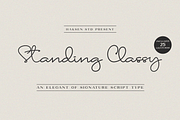 Standing Classy Script, a Script Font by Haksen (Thumbnail 1 of 6)