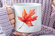 Watercolor Red Autumn Cottage PNG, an Illustration by CraftArtStudio (Thumbnail 5 of 6)