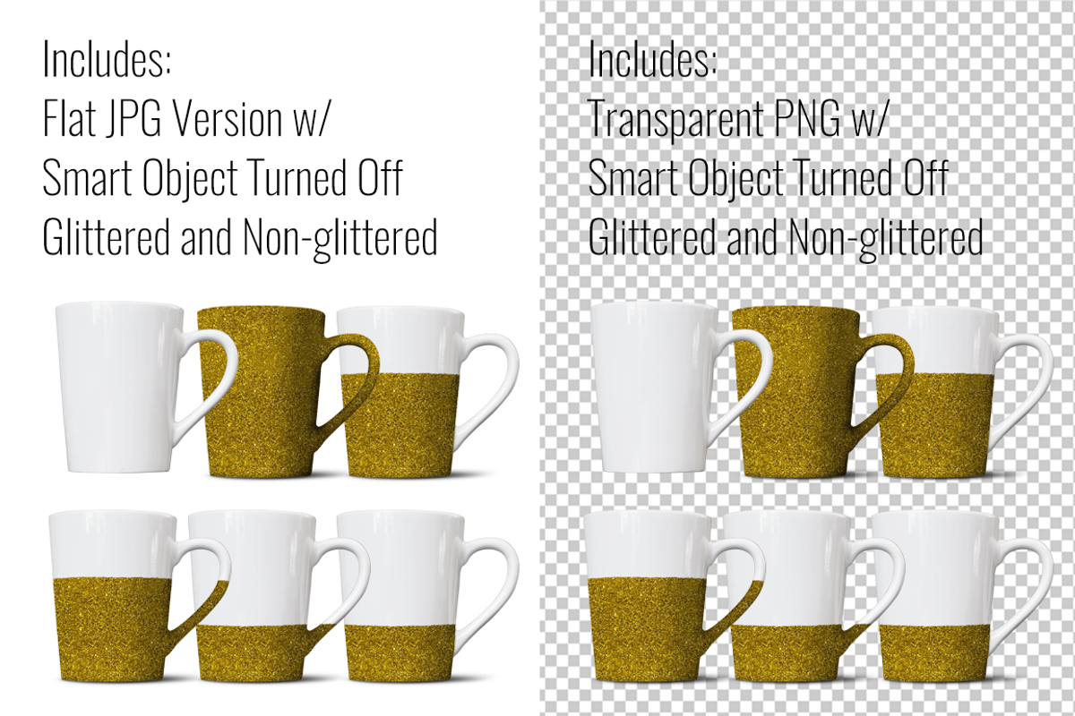 Mug White 14oz Tapered with Glitter, a Product Mockup by SarahDesign (Photo 3 of 5)