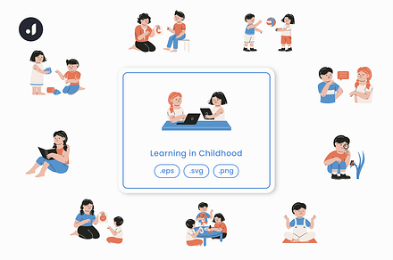 Learning in Childhood Illustration, an Object Graphic by Jump Studio