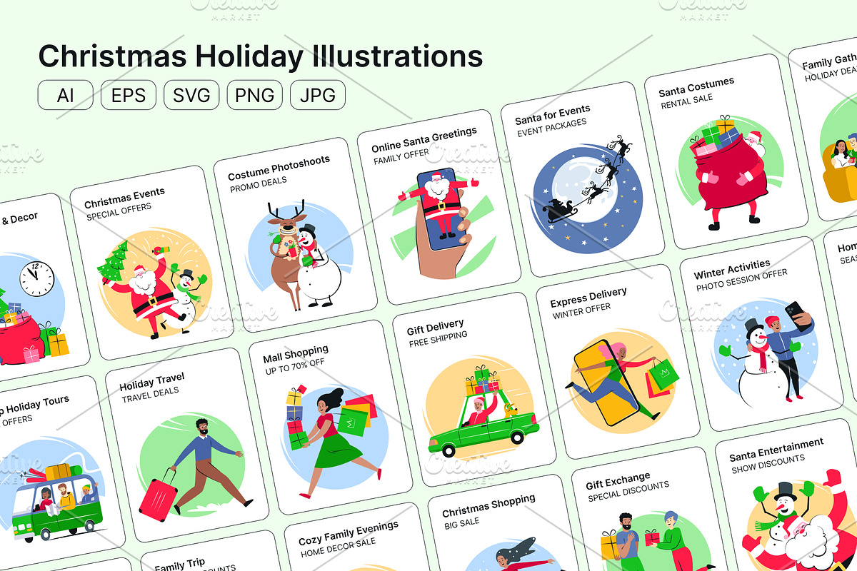 Christmas Holiday Illustrations, a Person Illustration by Kalash (Photo 1 of 3)